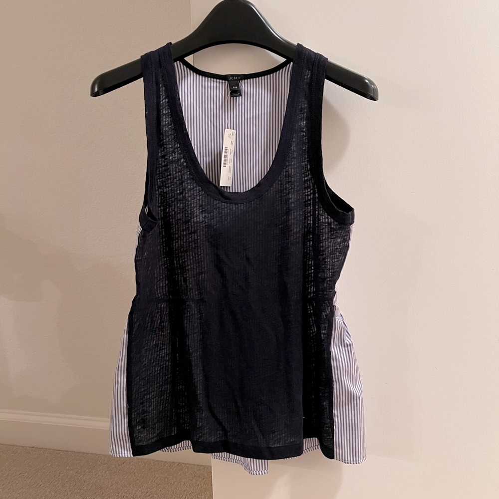 J. Crew silk linen tank NWT